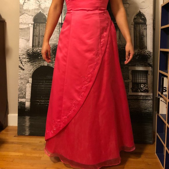 New Gorgeous Fuchsia Pink Evening Dress - Size 8 - Picture 2 of 9